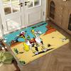 Comic Lucky L-Luke Floor Mat Soft Thickened Absorbent Non-Slip Bedroom Living Room Door Mat Home Decor Flannel Rugs
