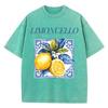 Printet Vasket T-shirt Herre Bomulds T-shirt Rund Hals Behagelig Streetwear Herre Afslappet Sommerbeklædning