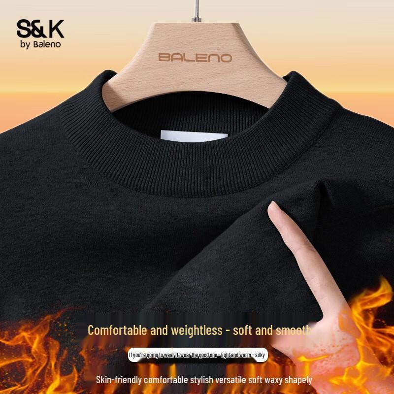 Baleno Men s S&K Semi-High Neck Solid Knit Pullover 2XL