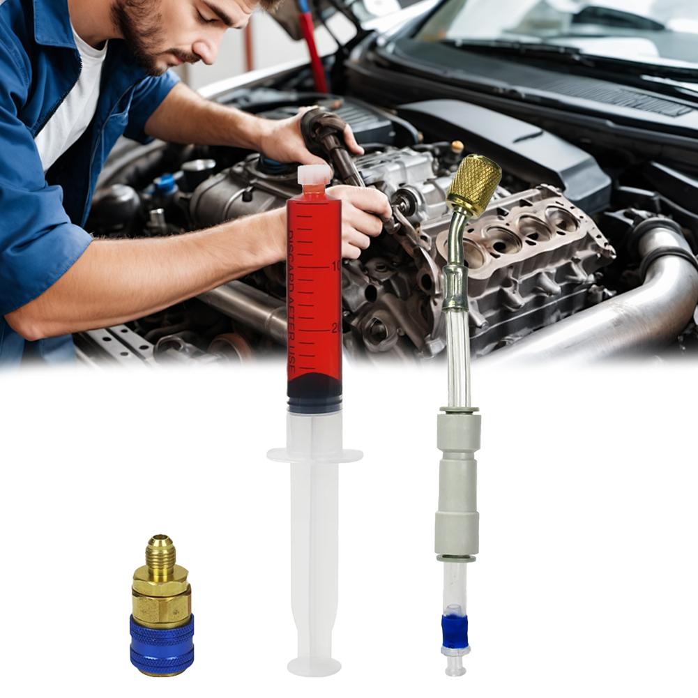 20ML Car AC System Leak Repair Agent For All Refrigerant Types CFCs, HFCs, HCFCs R134a R32 UV Detectable Auto AC Sealer Tools