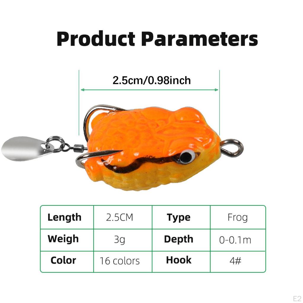 7Pcs Frog Lure Attractive Simulated Swimbaits for Pike Freshwater Snakehead