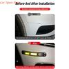 Y4UA 1 Pair Automotive Adhesive Reflective Bumper Guard Tape Anti Collision Strips