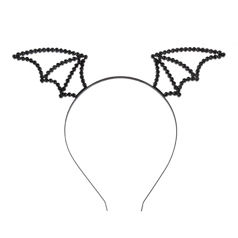 

Shinning Bat Wing Headband Rhinestone Hair Hoop Halloween Party Headpiece Cosplay Animes Character for Woman Teens