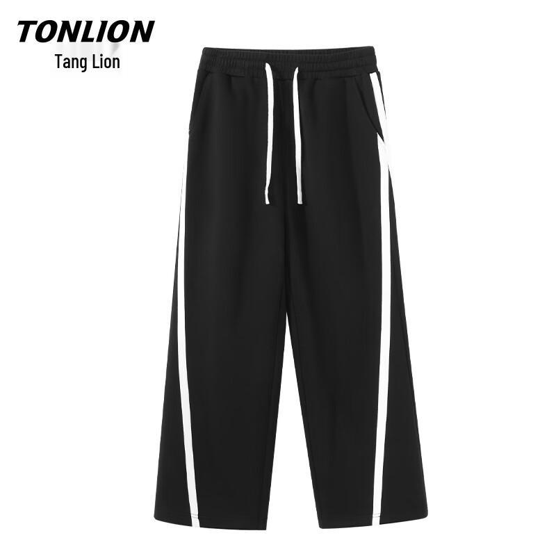 TonLion Men s Relaxed Fit Straight Leg Draped Casual Pants M