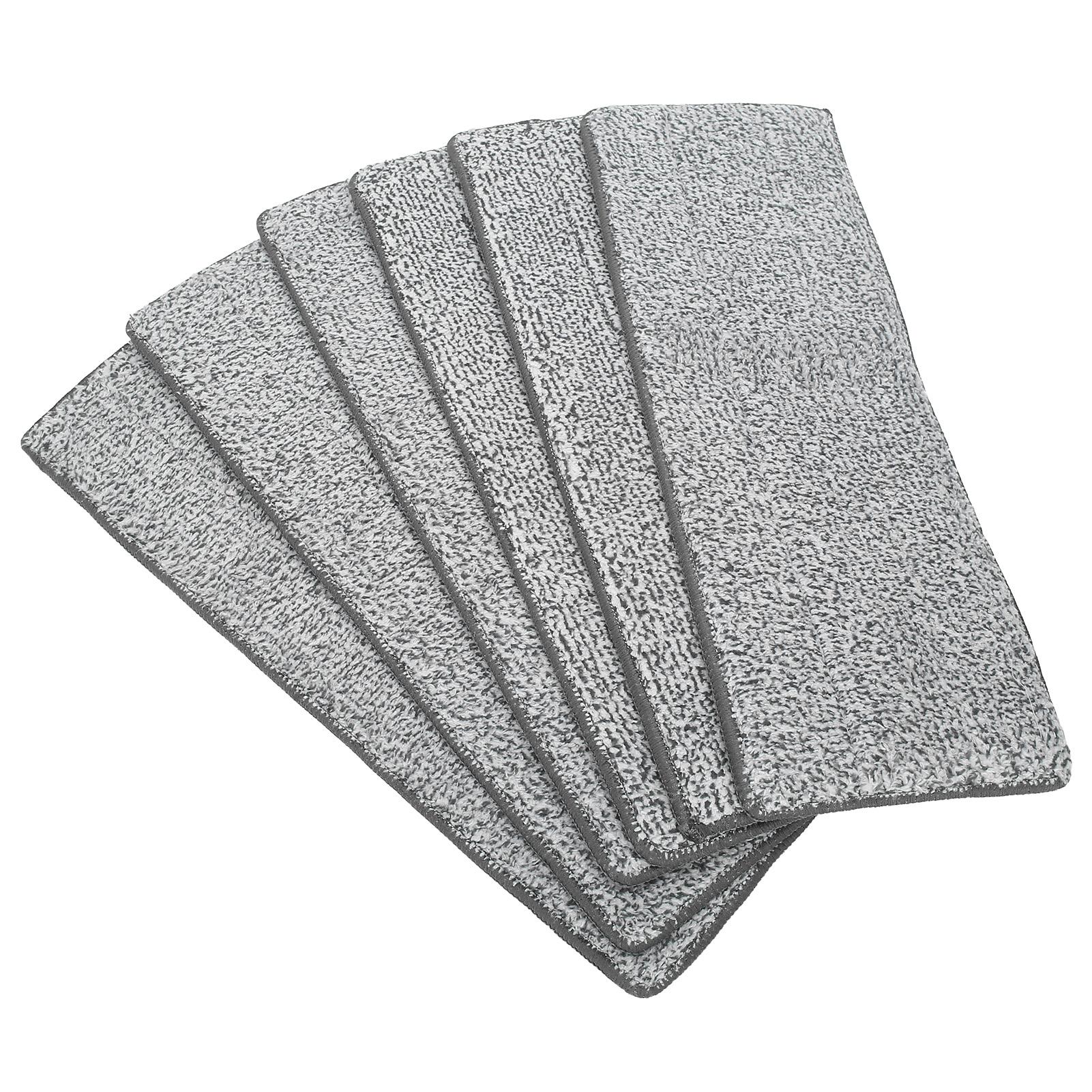 

6 шт. сменная тряпка для швабры, пригодная для машинной стирки, для уборки пола в доме 33x12 см