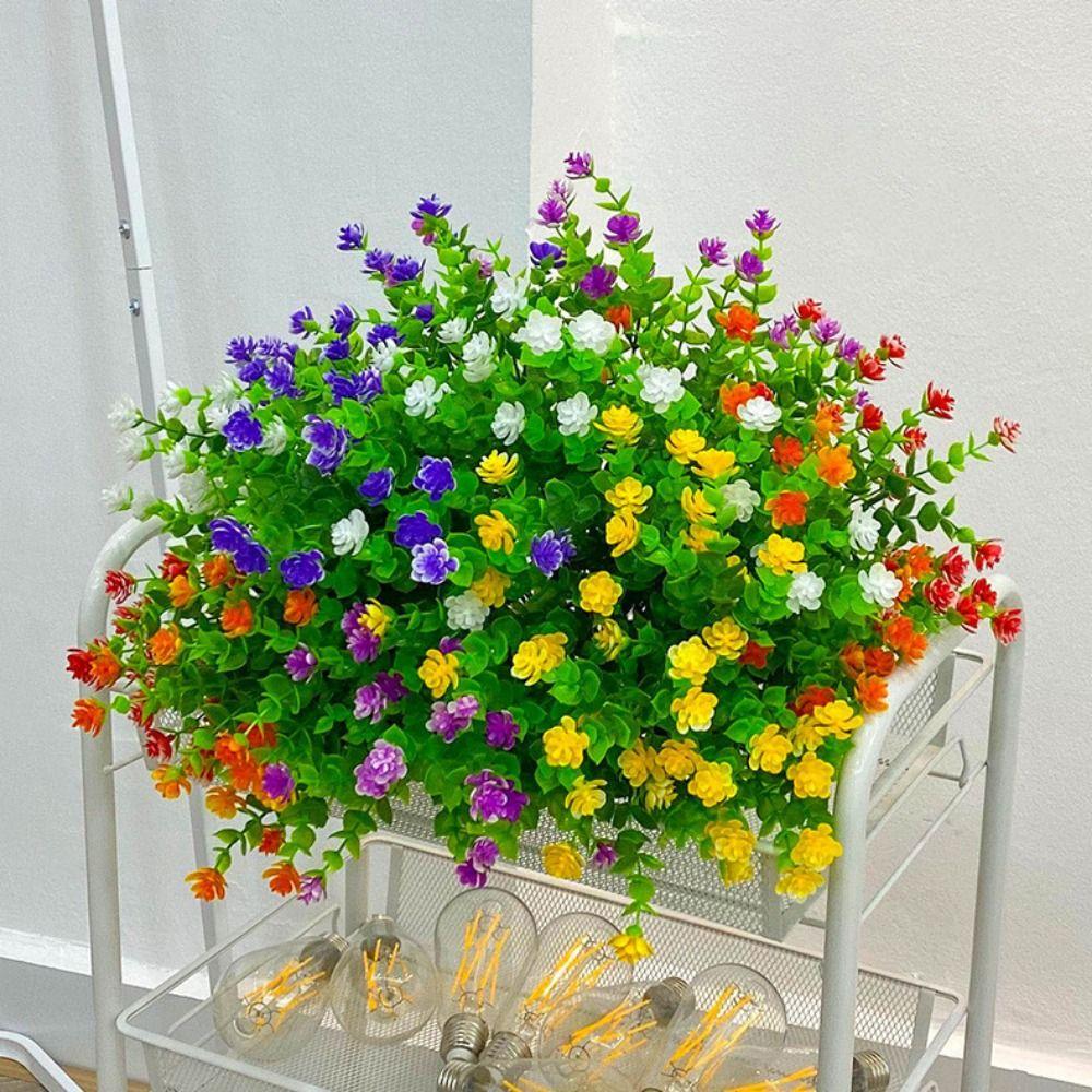 Mehrfarbige Künstliche Eukalyptusblumen Plastik-Eukalyptus-Strauß Innendekoration
