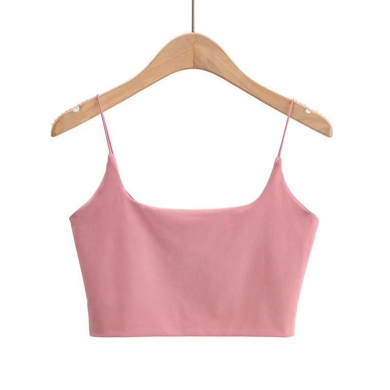 Casual Crop Tops Black Halter Tank Top Women Summer Camis Backless Camisole Fashion Tube Top Female Sleeveless