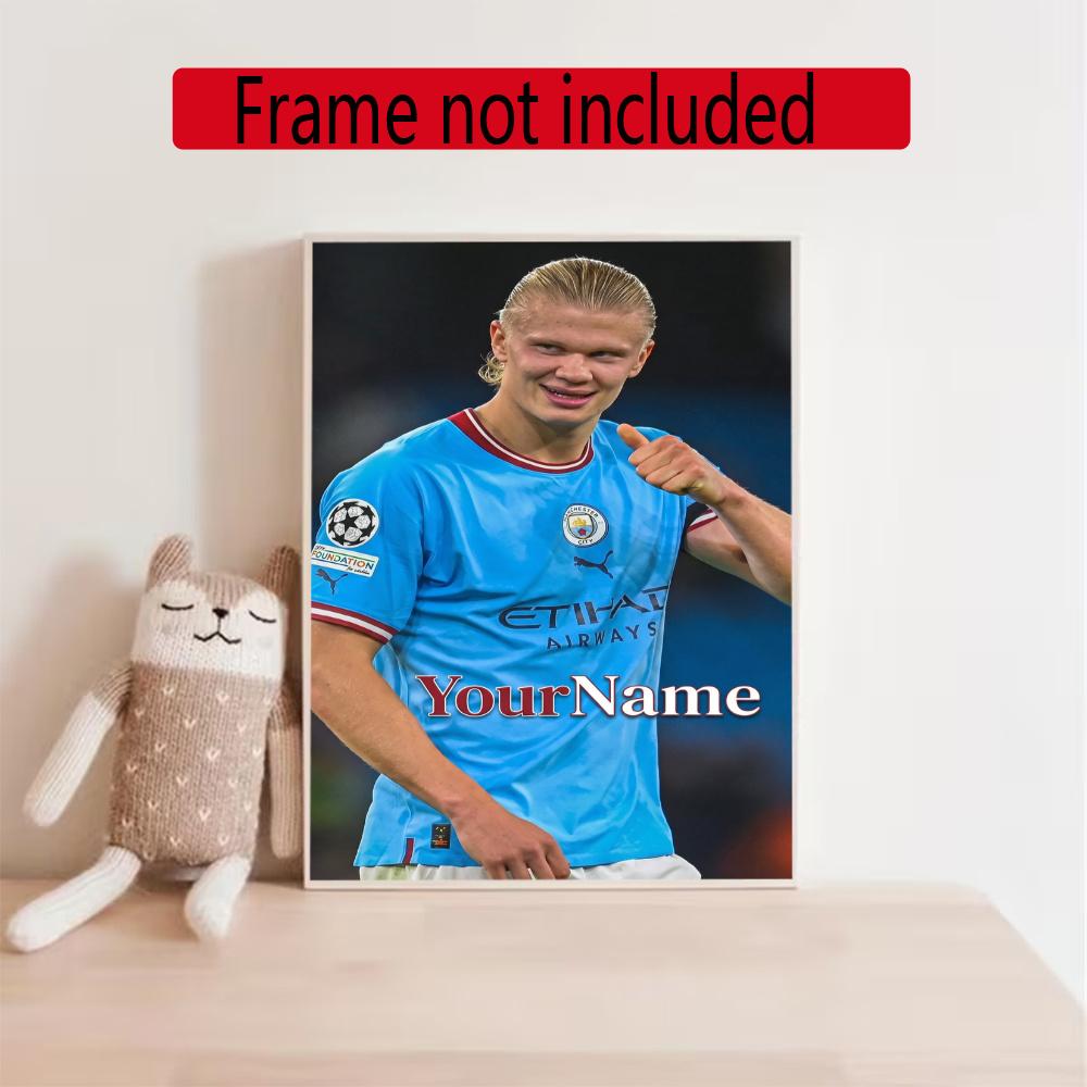 Haaland Customize Your Name Diamond Painting Round Diamond Diy Frameless Holiday Artwork Suitable For Home Office Wall Decoration