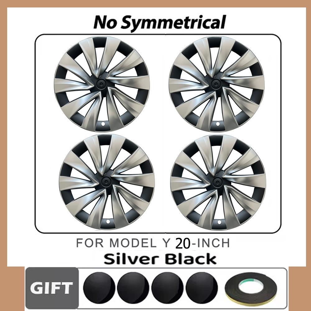 Wheel Covers for 4pcs Model Y Juniper 2025 Wheel Cover 20 Inch Wheel Trim Covers Tesla Accessories Wheel Rim Protector Cover