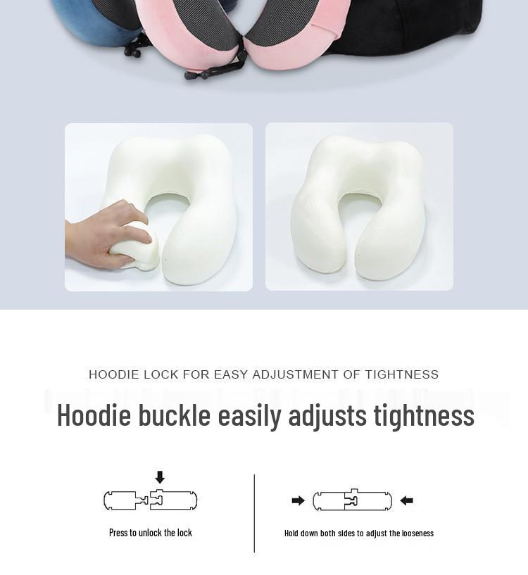 Hump-Shaped Memory Foam U-Shaped Neck Pillow for Office, Travel, and Business Trips