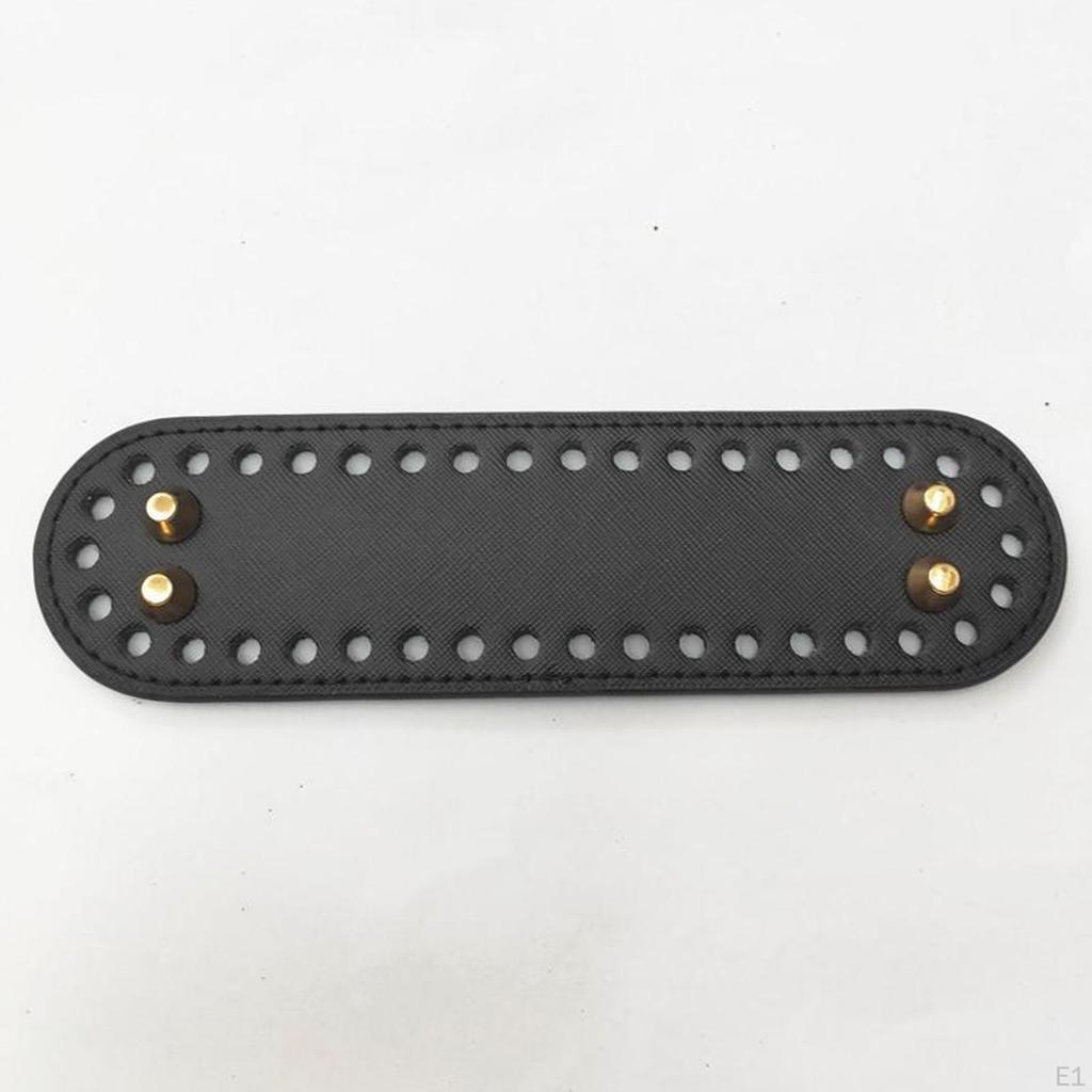 18x5cm 7.09x1.97 Inch Crochet Bag Bottom Leather Bottoms for Bags Cushion Base with Holes and