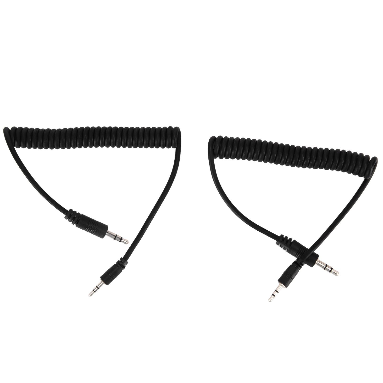 

2 шт. 3,5 мм - мужской кабель синхронизации вспышки C1 3,5 мм спиральный кабель триггера вспышки C1 для камеры EOS 70D