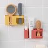 Wall-Mounted Dual-Grid Storage Box & Charging Stand for Phones and Remotes