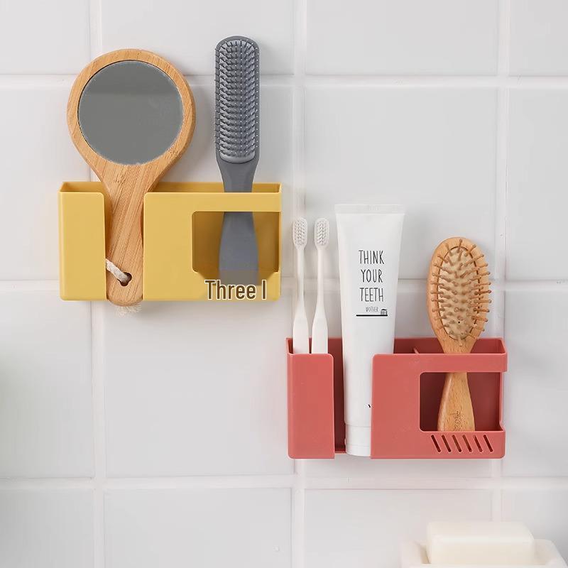 Wall-Mounted Dual-Grid Storage Box & Charging Stand for Phones and Remotes