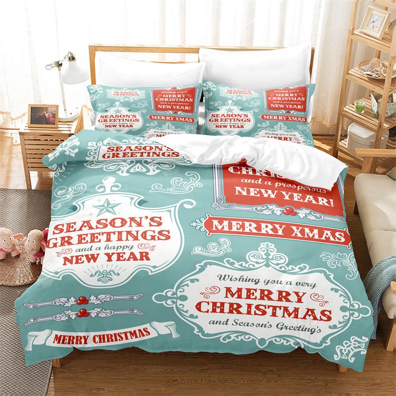 Merry Christmas Bedding Set Children Duvet Cover Set Fashion Quilt Cover Boys And Girls Christmas Comforter Cover Bedding Sets