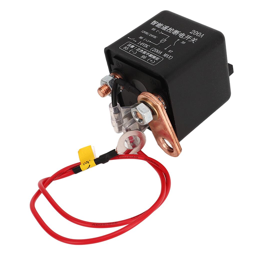 Fjärrkontrollerad batteriavstängare 12V 2,4W 200A Säker batteri på/av-brytare för bilar