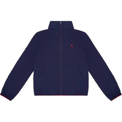 Polo Solid Color Zip Long Sleeve Jacket Kids Jackets 323924409-001