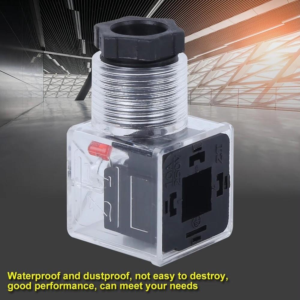 Waterproof Design DC24V Solenoid Coil Plug Solenoid Junction Box  Electrical Connections