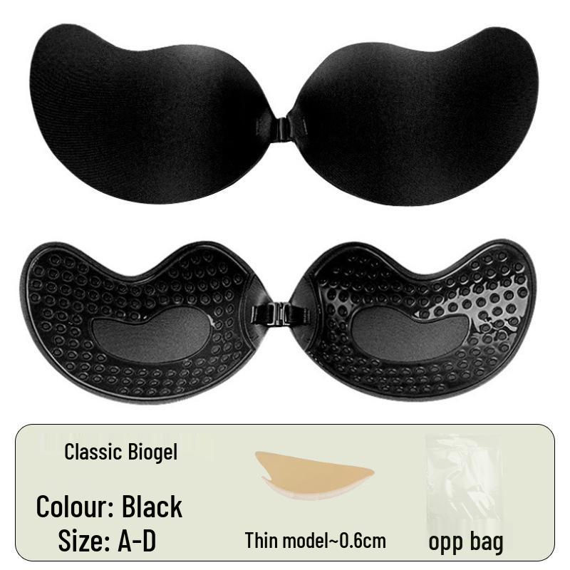 In Stock Seamless Push-Up Strapless Bra with Breathable Anti-Spillage Design and Mango Nipple Covers for Wedding Dresses