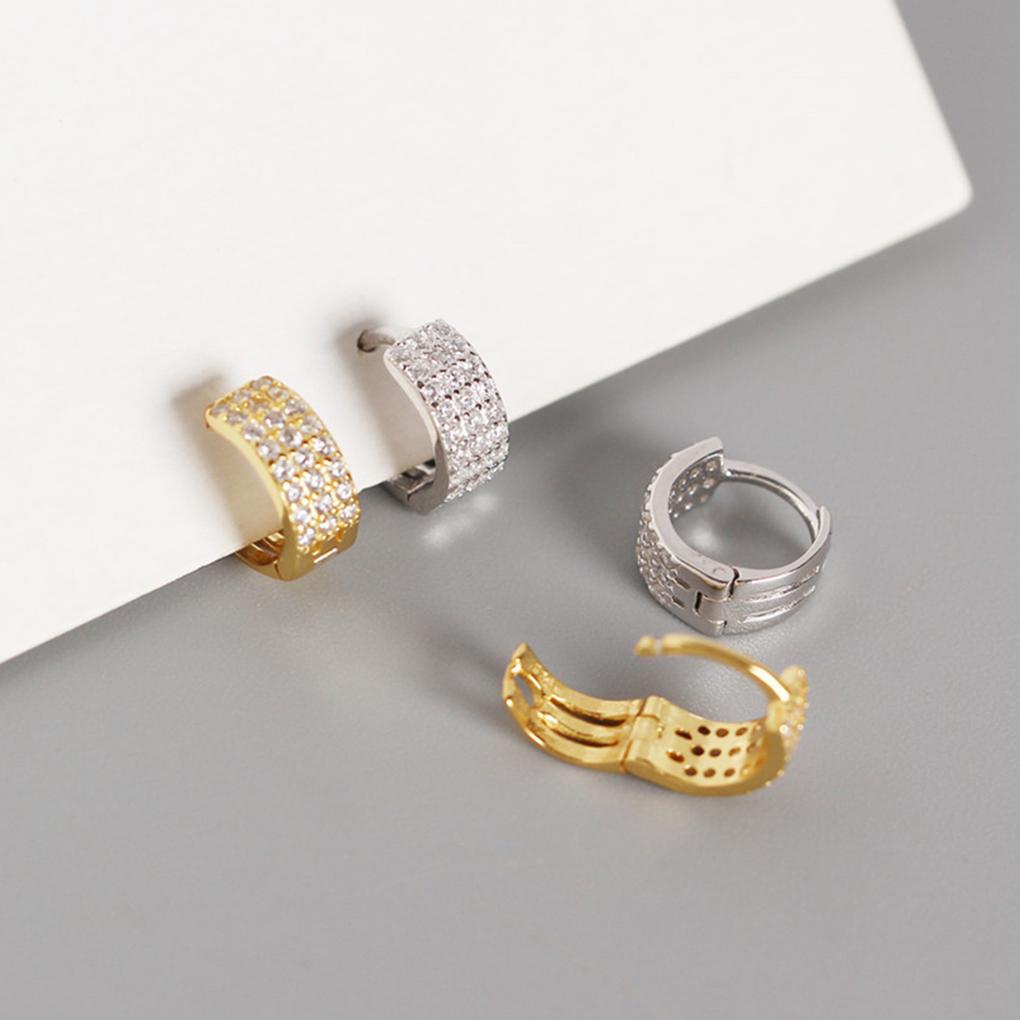 1 Paar Sterling Silber Ohrringe Mode Klein Breit Ohrring Damen Ohrring Charmantes Schmuckstück Damen Kleidung Accessoires Party