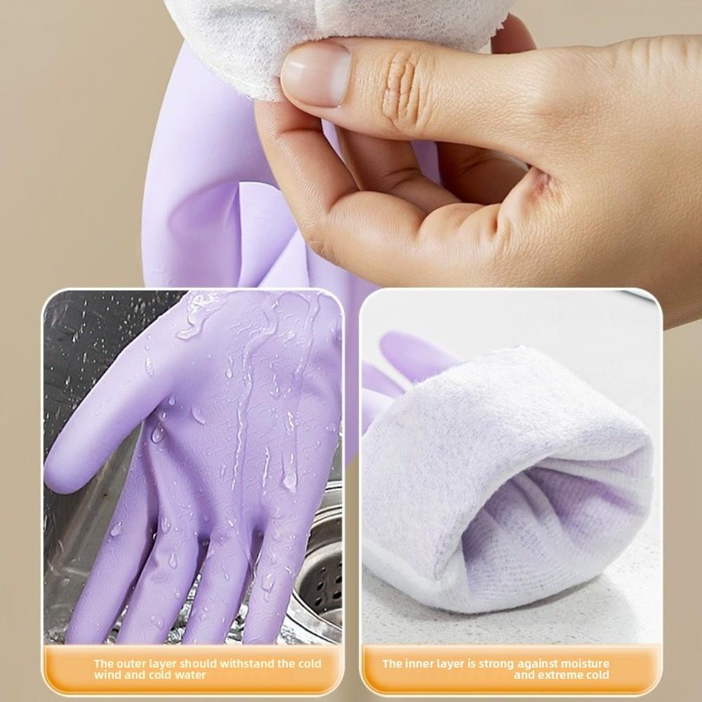 Waterproof Dishwashing Gloves Thickened Scrubbing Gloves Multi-functional Kitchen Gloves Gardening