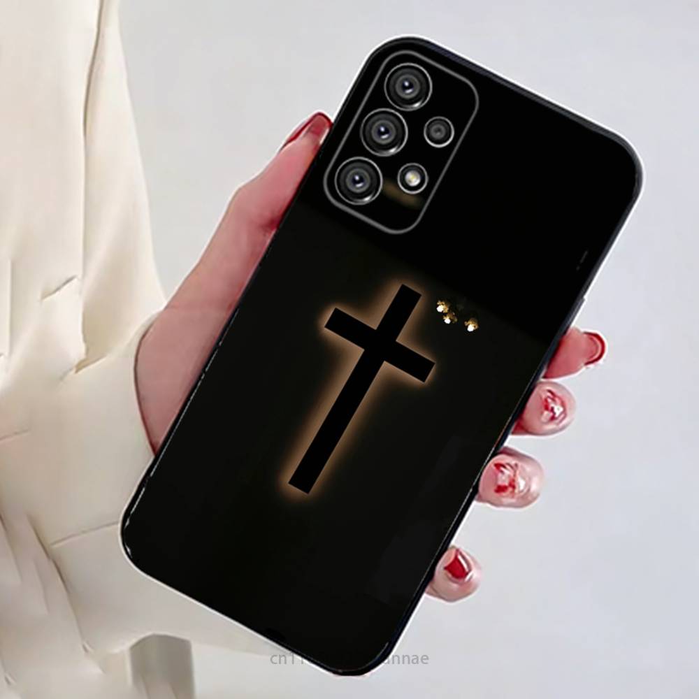Bible Jesus Christian Cross Phone Case For Samsung Galaxy A13,21s,22,31,32,52,53,71,80,A91 Soft Black Shell