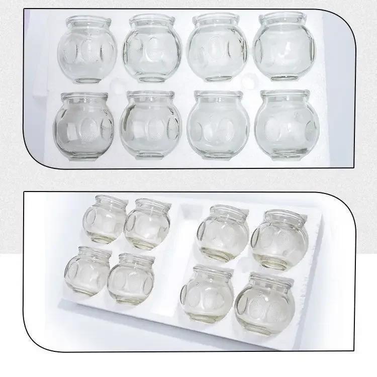 6/12pcs Thickened Glass Chinese Vacuum Cupping Set Acupuncture Massage Cup Therapy Explosion-proof Glass Cupping Gift Set
