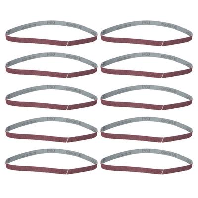 10 PCS Abrasive Sanding Belt Circular Grinding Belt 457x13mm Aluminum Oxide GXK51B(60)