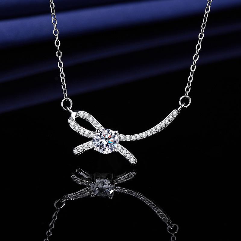 Королевская runway Бант Восемь Сердец и Стрел Циркониевый Подвеска Ожерелье