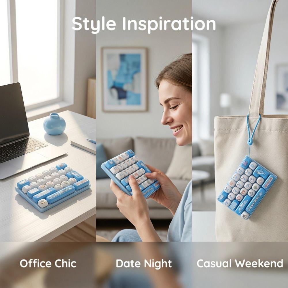 Pingente de Mini Teclado Estilo Criativo Chaveiro de Teclado Design Fofo Acessórios Presente