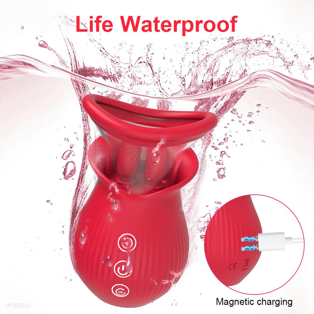 Powerful Vibrator Toy for Women Licking Sucking Vacuum Stimulator Oral Nipple Clit Sucker Sex Toys Goods for Female Adults