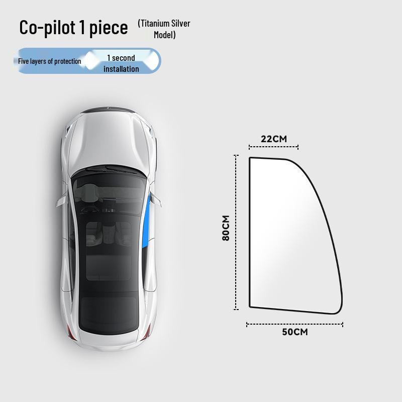 Parasol Magnético para Coche Plata Titanio - Protección Solar de Verano y Protección Total contra la Luz.