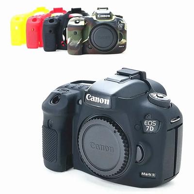 Capa protetora de silicone 7d para câmera dslr, capa protetora de corpo para canon eos 7d mark ii 2 7d2 7dii