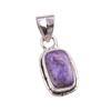 Natural Charoite Gemstone Handmade 925 Solid Sterling Silver Pendant 1.25'' F6n34