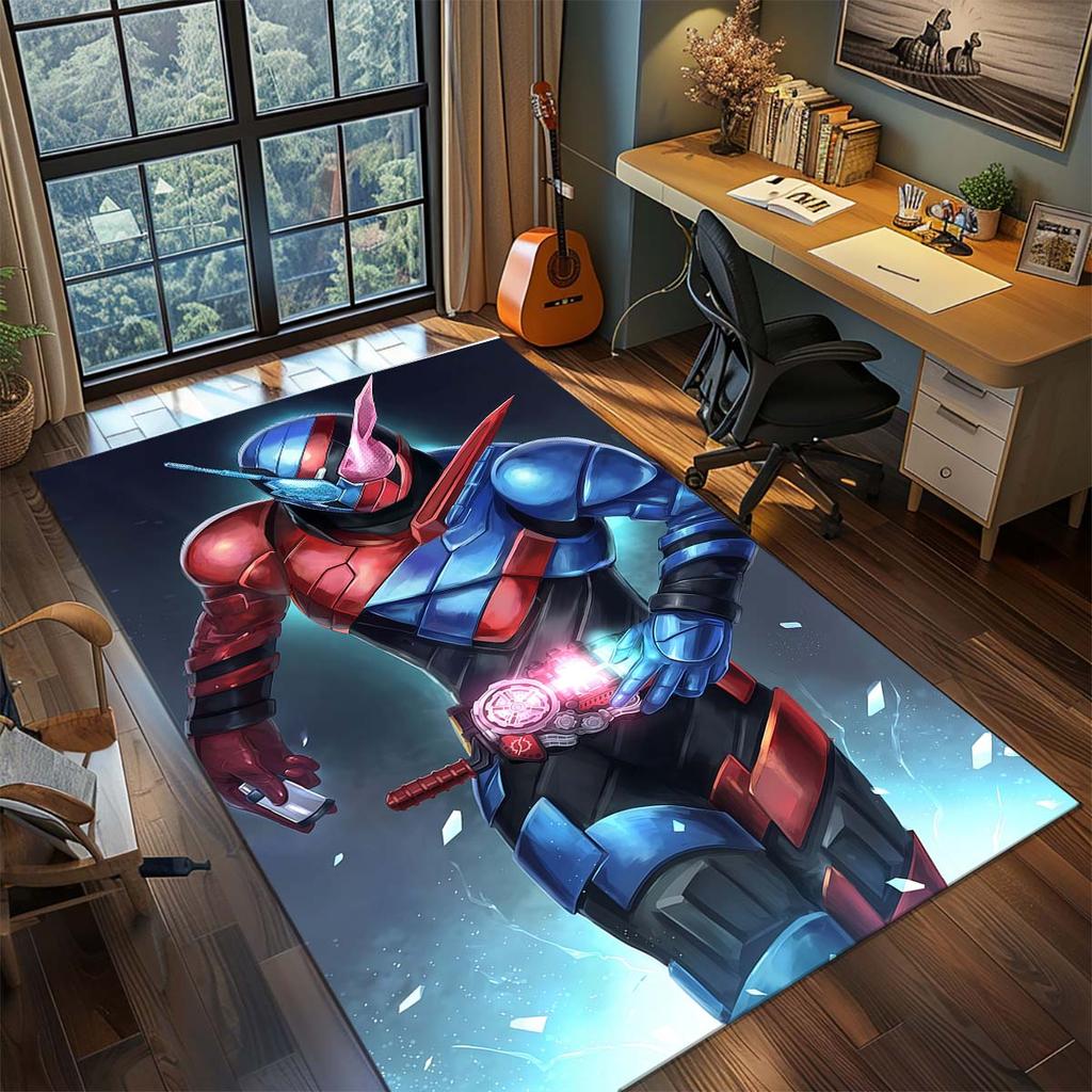 Kamen Rider Area Carpet for Living Room Bedroom Home Decor Cool Movie Mat Floor Mat