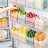 4Pcs Refrigerator Organizer Food-Grade Plastic Storage Container BPA-Free Fruits Vegetables Fridge Storage Box