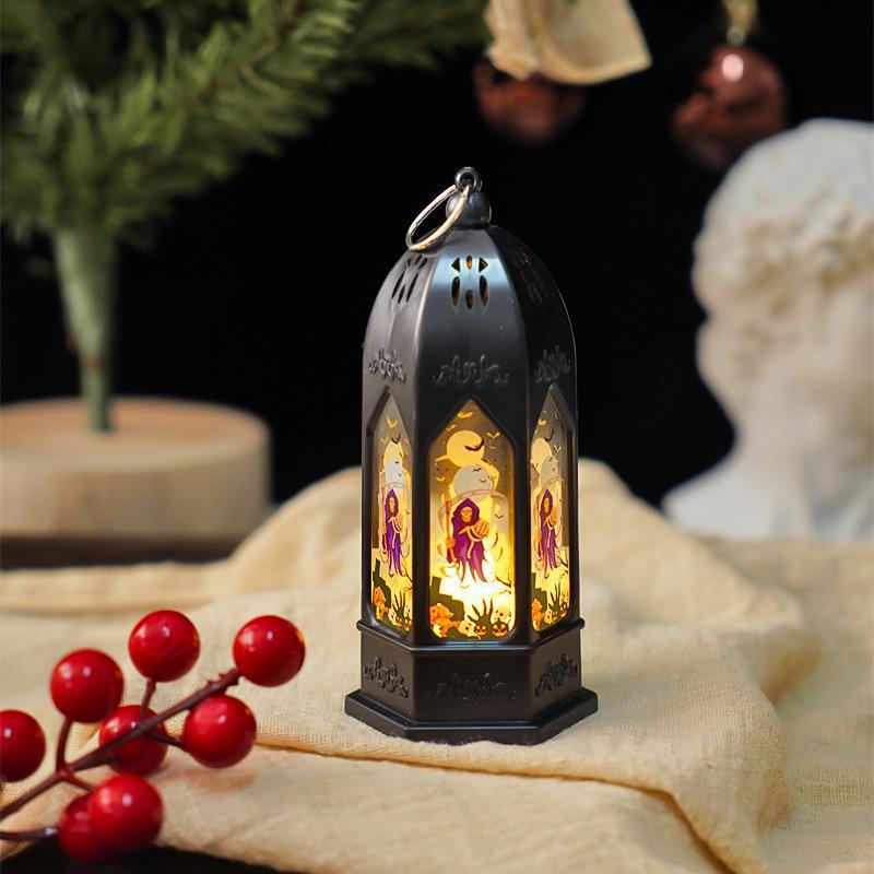 Halloween Portable LED Pumpkin Lantern Candle Lamp for Party Decoration