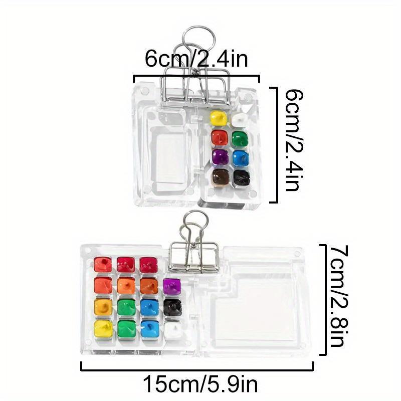 Acrylic Mini Watercolor Palette Empty 8/15 Grid Portable Paint Box Travel Painting Watercolor Packaging Paint Tray Art Supplies
