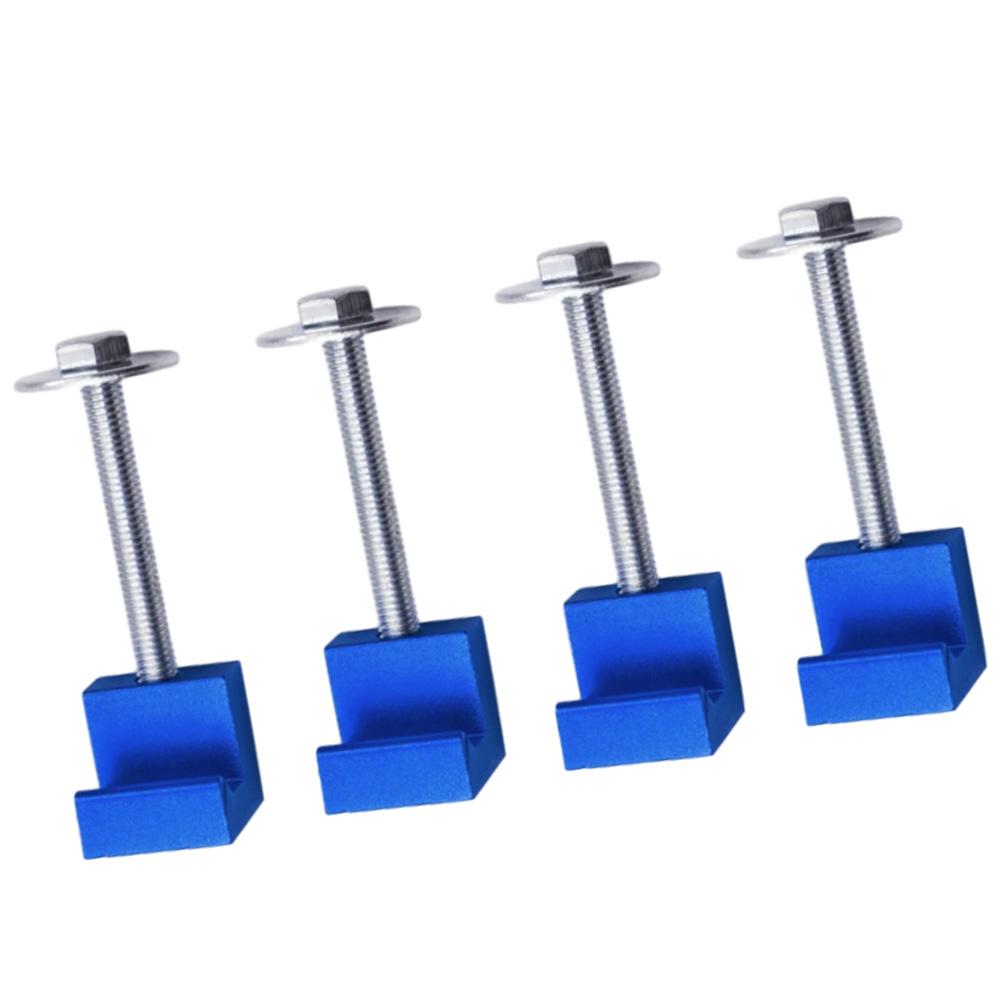 

4pcs Metal J Hook Crossover Tool Box Mounting Clamps for Pickup Truck Tool Box Mount Tie Downs синій