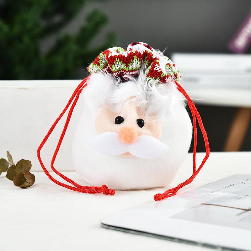 Creative Christmas Gift Bag 2020 Three-Dimensional Doll Candy Tote Bag, Classic Snowman Handmade Bundle Bag