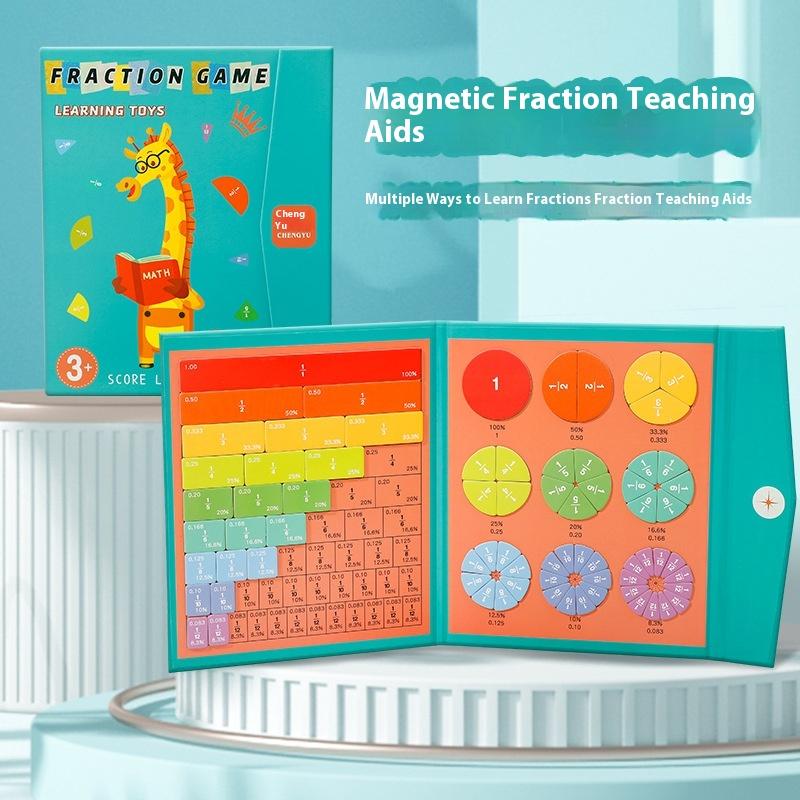 

1 Set Kids Magnetic Fraction Tiles & Fraction Circles Math Manipulatives For Elementary Magnetic Fraction Educational Puzzle Toy