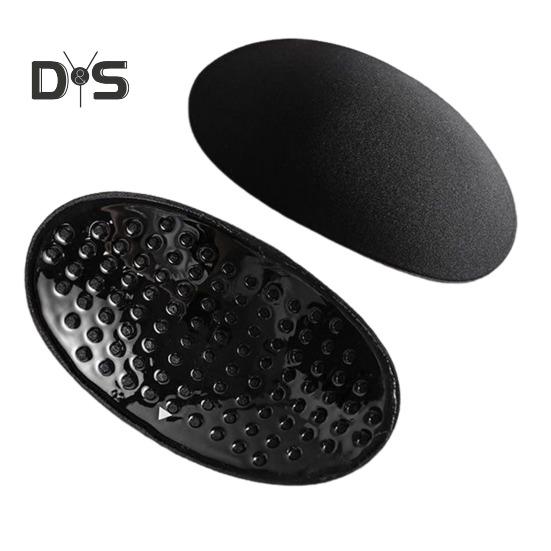 1 Pair Shoulder Pads for High Low Shoulders 3D Self Adhesive Silicone Anti-Slip Sponge Shoulder Push-up Pad Sweat-proof Smooth Curves DIY Clothes