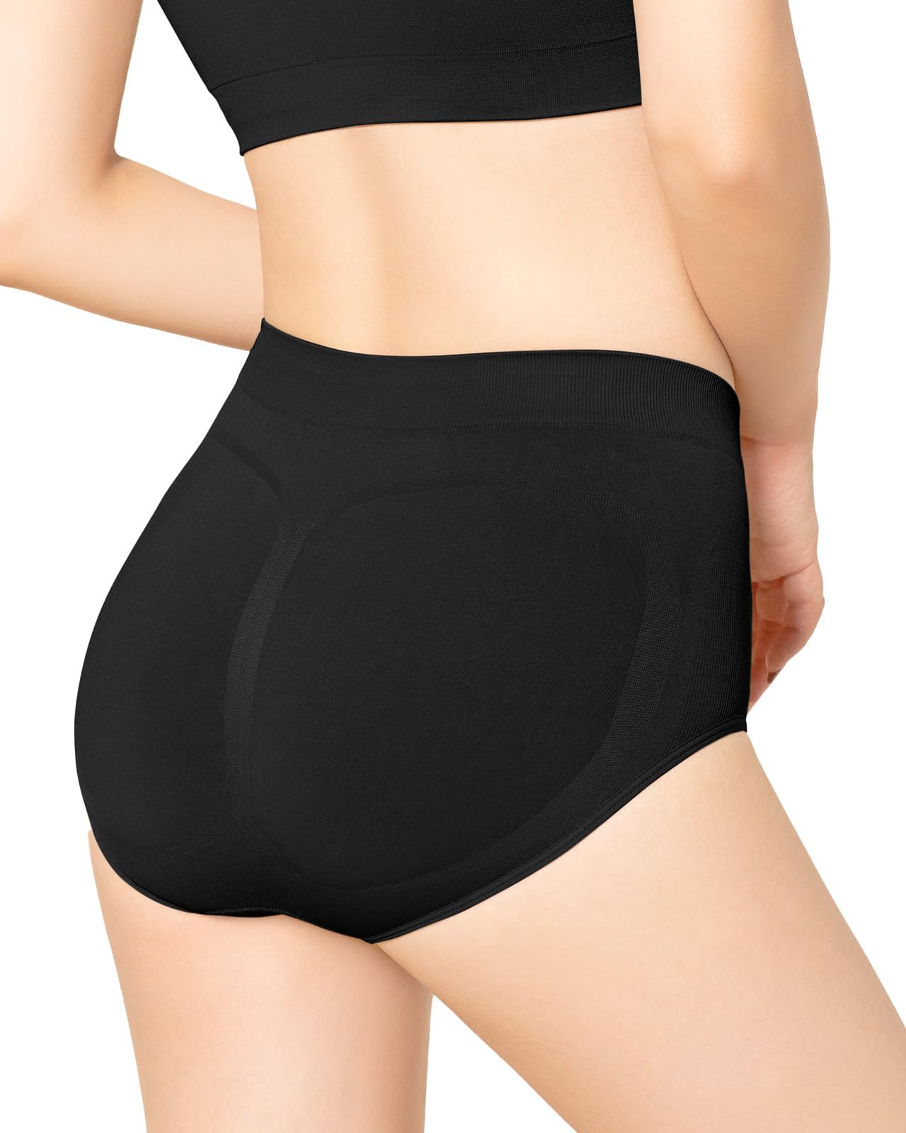 

Bambi Water Моделирующее белье Женские трусики, Нижнее белье, Комплект, С высокой талией, Глубокой посадки, Подтягивающие ягодицы, (Л, Черный) чёрный