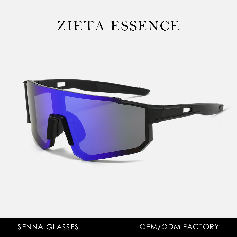 Outdoor Riding Half-Frame One-Piece Colorful Sunglasses Windproof Neutral Punk Mountaineering Sunglasses For Men And Women