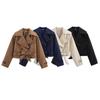 Chaqueta Gabardina Casual con Cinturón y Solapas Moda Femenina Euroamericana
