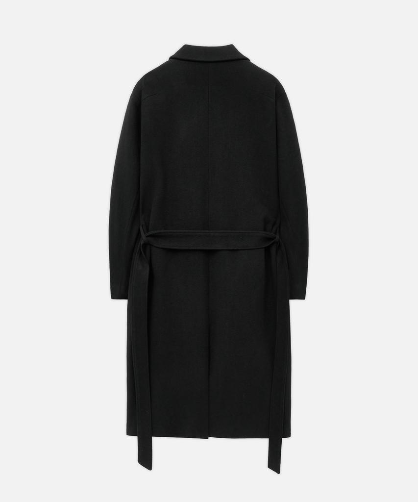 Draw Fit Premier Pure Cashmere Robe Double Coat [Black]