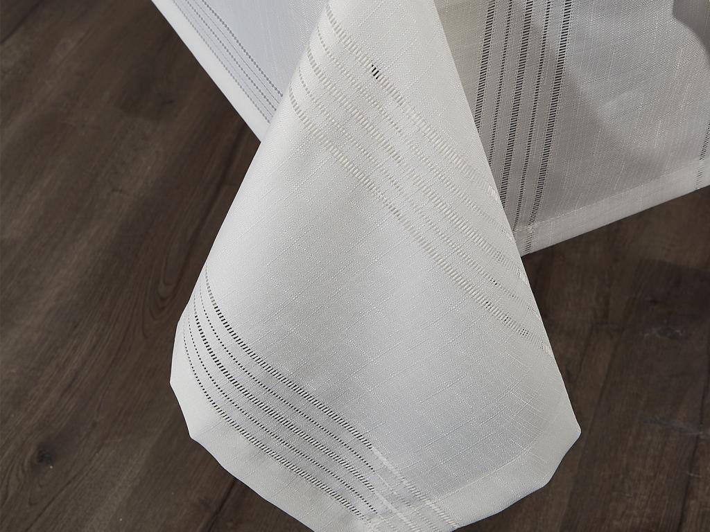 Corver Dinner/Launch Set 26pcs, Tablecloth 160x220, Runner, Napkins, Rings Cream