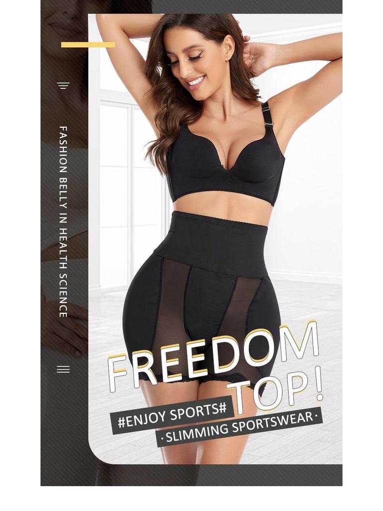 Women's Plus Size Tummy Control High-Waisted Body Shaping Pants with Hip Enhancement