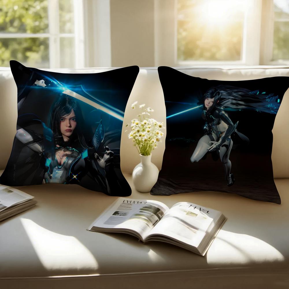 Game SStellarES BBladeS Cushion Cover Pillowcase Antidustmite Invisible Zipper Short Plush Sofa Cushion