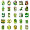50 Sheets Cucumber Cartoon Cool Decorative Stickers for Scooters, Power Banks, and Stationery Boxes